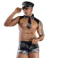Костюм пілота JSY Sexy Lingerie 9103, чорний: труси-боксери + комір з краваткою + кашкет - Фото №1