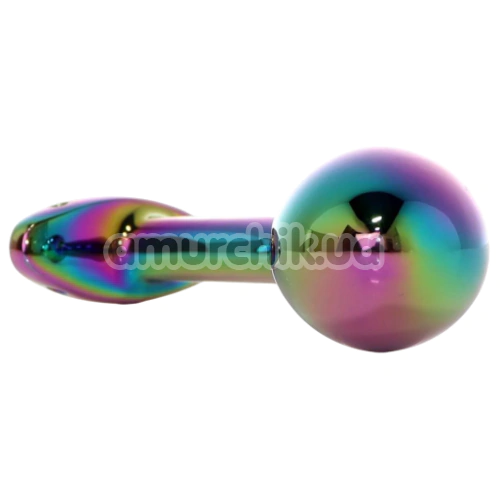 Анальная пробка Exclusivity Jewellery Multicolour Curved Plug S, радужная