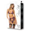 Комплект Sneak Peak 3PC Bra Garter Set, фиолетовый: бюстгальтер + трусики-стринги + пояс для чулок - Фото №3
