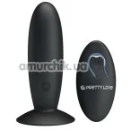 Анальна пробка з вібрацією Pretty Love Remote Control Vibrating Plug, чорна - Фото №1