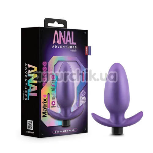 Анальная пробка с вибрацией Anal Adventures Matrix Excelsior Plug, фиолетовая