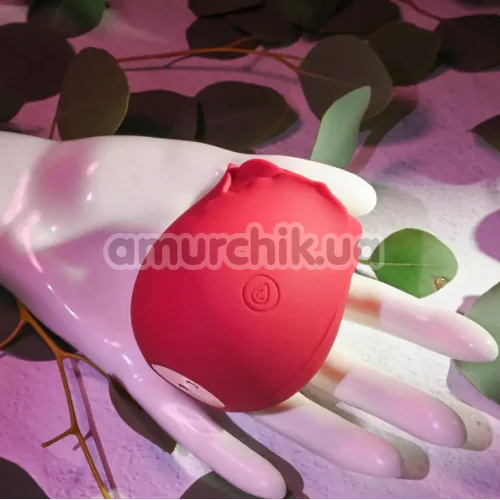Симулятор орального секса для женщин Eve's Ravishing Rose Clit Pleaser, красный