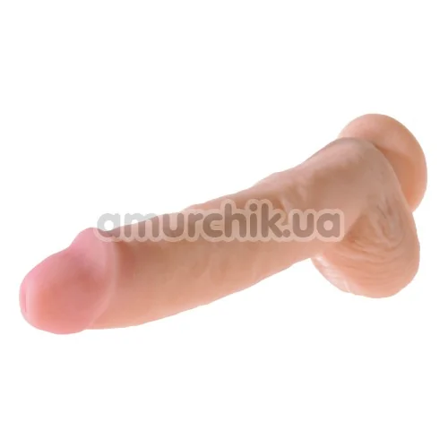 Фаллоимитатор King Cock Plus Dual Density Fat Cock With Balls, 25.4 см телесный