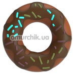 Эрекционное кольцо Pretty Love Super Donut, коричневое - Фото №1