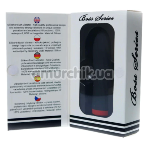 Кліторальний вібратор Boss Series Silicone Touch Vibrator, чорний