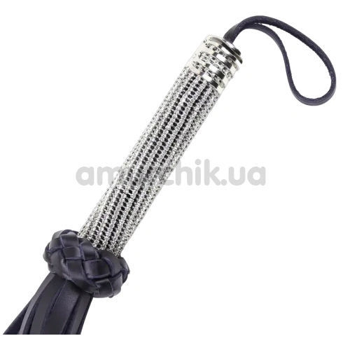 Флоггер DS Fetish Rhinestone Pen Flogger 46, черный