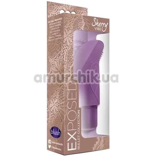 Вібронасадка на палець Exposed Bullet Collection Sherry Vibe, фіолетовий
