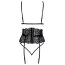 Комплект Kissable Suspender Set, черный: бюстгальтер + пояс для чулок + трусики-стринги - Фото №4