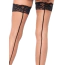 Чулки Leg Avenue Lace Top Stay Up Fishnet Backseam Thigh High, телесные - Фото №3