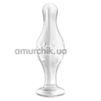 Анальна пробка Lovetoy Glass Romance GS17, прозора - Фото №1