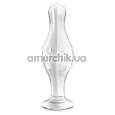 Анальная пробка Lovetoy Glass Romance GS17, прозрачная - Фото №1