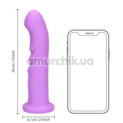 Вібратор для точки G з ротацією Loveline Ultra Soft Rotating G-Spot Vibrator, фіолетовий