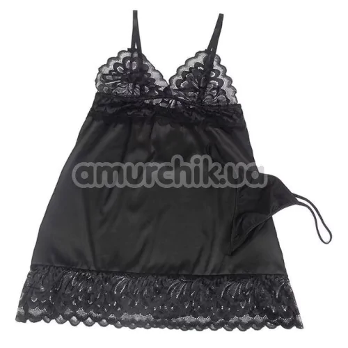 Комплект Star Night Dentelle Set, черный: пеньюар + трусики