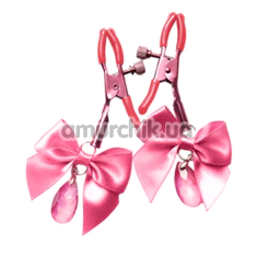 Зажимы для сосков Art of Sex Flirty Bow, розовые - Фото №1
