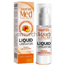 Лубрикант з ефектом вібрації Amoreane Med Liquid Vibrator Peach - персик, 30 мл - Фото №1