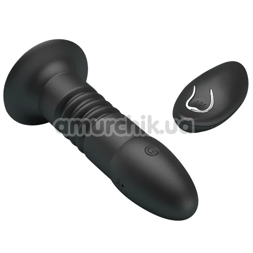 Анальная пробка с вибрацией и толчками MR Play Remote Control Vibrating Anal Plug, черная