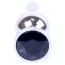Анальна пробка з чорним кристалом Boss Series Exclusivity Jewellery Silver Plug, срібна - Фото №4