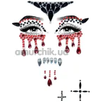 Украшение для лица Leg Avenue Vampire Rhinestone Stick-On Jewels, черно-красное - Фото №1