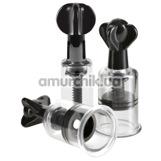 Вакуумные стимуляторы для сосков и клитора Fetish Fantasy Series Super Suckers Trio, черные - Фото №1