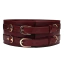 Бондажний пояс Liebe Seele Wine Red Leather Bondage Waist Belt M, бордовий - Фото №1
