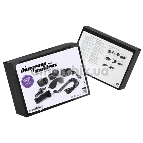Бондажний набір Crushious Dungeons & Maidens, чорний