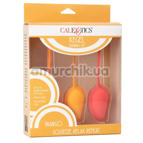 Набор вагинальных шариков Kegel Training Set Mango Squeeze Relax Repeat, оранжевый