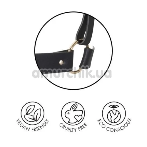 Ошейник с поводком Bijoux Indiscrets Maze Wide Chocker, чёрный