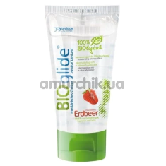 Оральный лубрикант Bioglide Erdbeer Strawberry - клубника, 80 мл - Фото №1