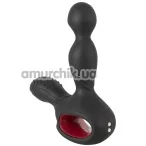 Вибростимулятор простаты с ротацией и подогревом Silicone Prostate Plug, черный - Фото №1