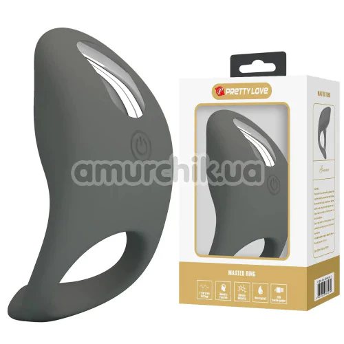 Віброкільце для члена Pretty Love Gemma, сіре