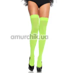 Чулки Leg Avenue Opaque Nylon Thigh High Stockings, салатовые - Фото №1