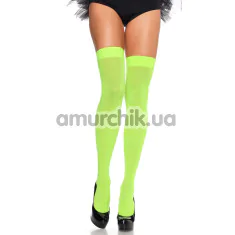 Панчохи Leg Avenue Opaque Nylon Thigh High Stockings, салатові - Фото №1