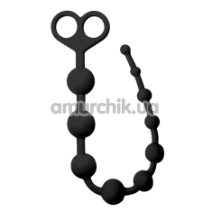 Анальная цепочка Virgite Essentials Anal Beads E3, черная - Фото №1
