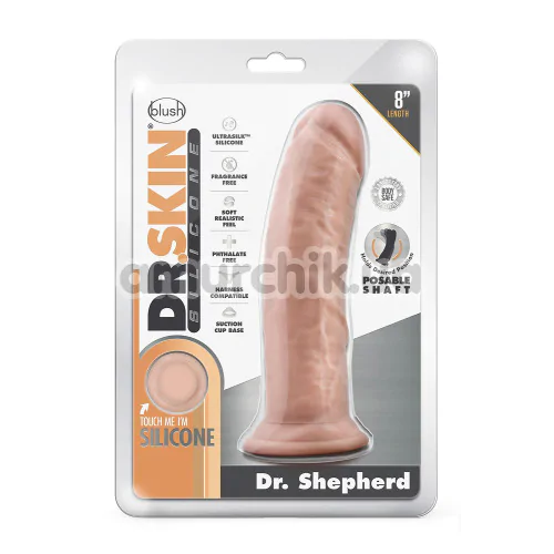 Фаллоимитатор Dr. Skin Silicone Dr. Shepherd 8, телесный