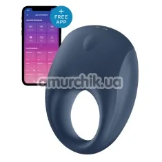 Віброкільце Satisfyer Strong One Ring Vibrator, синє - Фото №1