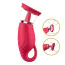 Симулятор орального сексу для жінок з вібрацією Sweet Play Licking Tongue Suction Vibrator A18, червоний - Фото №6