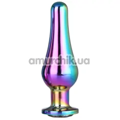 Анальна пробка з мультикольоровим кристалом Gleaming Love Large Pleasure Plug, мультикольорова - Фото №1