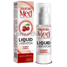 Лубрикант з ефектом вібрації Amoreane Med Liquid Vibrator Cherry - вишня, 30 мл - Фото №1