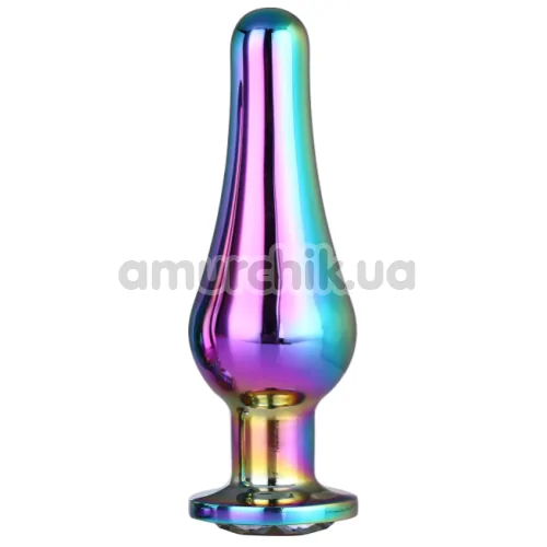 Анальная пробка с радужным кристаллом Gleaming Love Large Pleasure Plug, радужная - Фото №1
