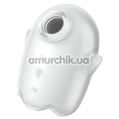 Симулятор орального сексу для жінок з вібрацією Satisfyer Glowing Ghost, білий - Фото №1