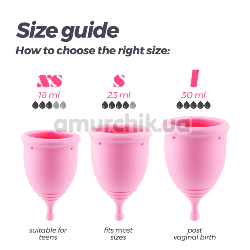 Набір з 2 менструальних чаш Crushious Minerva + антибактеріальний спрей для очистки секс-іграшок Crushious Erotic Toys Spray Cleaner, рожевий