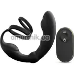 Вибростимулятор простаты с эрекционным кольцом Dorcel P-Ring, черный - Фото №1