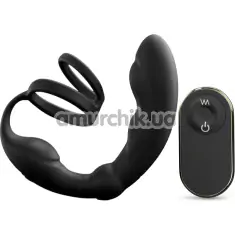 Вибростимулятор простаты с эрекционным кольцом Dorcel P-Ring, черный - Фото №1