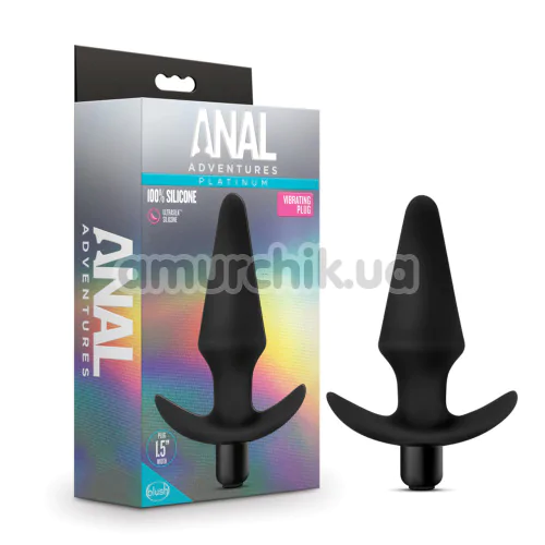 Анальна пробка з вібрацією Anal Adventures Platinum Vibrating Plug, чорна