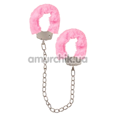 Фіксатори для ніг Furry Leg Cuffs 65 см, рожеві - Фото №1