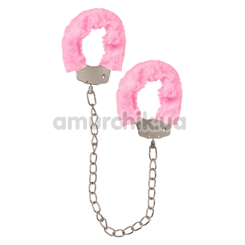 Фиксаторы для ног Furry Leg Cuffs 65 cm, розовые - Фото №1