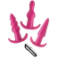 Набір анальних пробок з вібрацією Frisky Thrill Trio Anal Plug Set, рожевий - Фото №1
