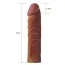 Насадка - подовжувач пеніса Lovetoy Pleasure X-Tender Series LV1051, коричнева - Фото №4