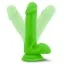 Фалоімітатор Neo Elite Silicone Dual Density Cock with Balls 6, салатовий - Фото №2