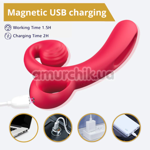 Вібратор Sweet Play Tongue-Flipping Vibrator А4, червоний